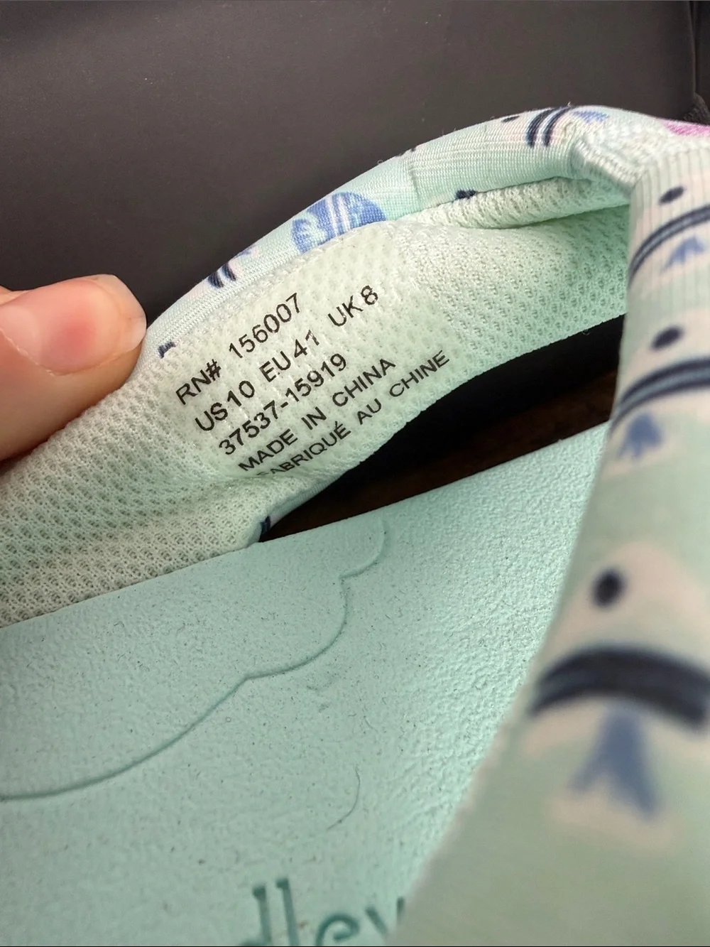 Vera Bradley Light Blue Fish Printed Flip-Flop Sandals Size 10